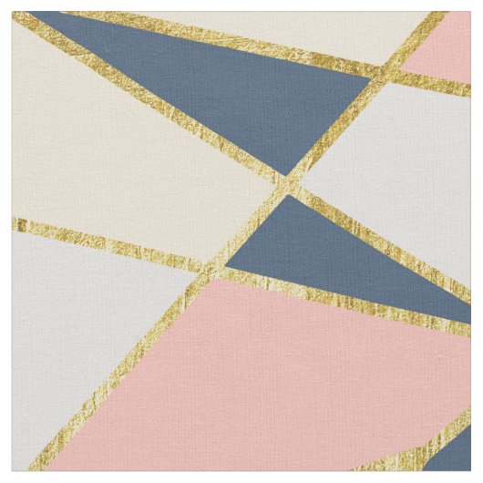 Girly Geometric Triangles met Faux Gold Stof (Close Up)