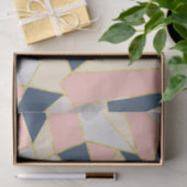 Girly Geometric Triangles met Faux Gold Tissuepapier (Geschenk)