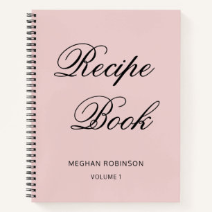 Girly Gepersonaliseerd Kookboek Roze Receptenboek Notitieboek