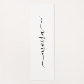 Girly gepersonaliseerd minimalistisch wit yogamat (Voorkant)
