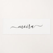 Girly gepersonaliseerd minimalistisch wit yogamat (Voorkant (horizontaal))