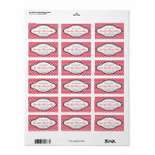 Girly Gepersonaliseerde Boekplaat Hot Pink met har Etiket (Full Sheet)