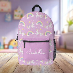 Girly gepersonaliseerde Schattigee grillige eenhoo Bedrukte Rugzak