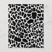 Girly Giraffe print Oranje Bow Boutique Price List Flyer (Achterkant)