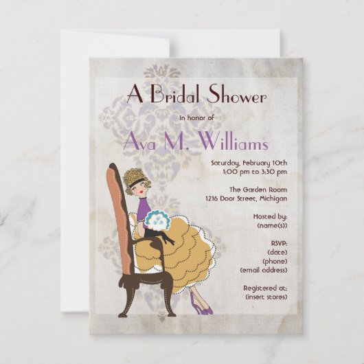 Girly Girl Bridal Shower Kaart (Voorkant)