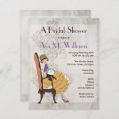 Girly Girl Bridal Shower Kaart (Voorkant / Achterkant)