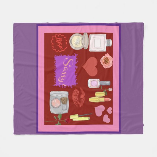 Girly Girl Fleece Blanket (Voorkant (Horizontaal))