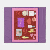 Girly Girl Fleece Blanket Deken (Voorkant (Horizontaal))