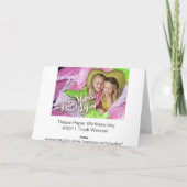 Girly Girl Heart Moederdag Blank Kaart (Achterkant)