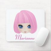 Girly Girl Marianne Custom Mousepad Muismat (Met muis)