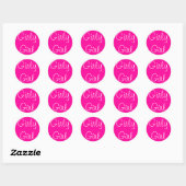 Girly Girl Ronde Sticker (Vel)