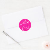 Girly Girl Ronde Sticker (Envelop)