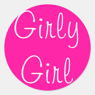 Girly Girl Ronde Sticker
