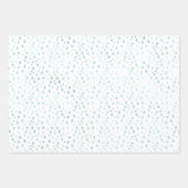 Girly Glam Aqua Mint Stripes Inpakpapier Vel (Voorkant 3)