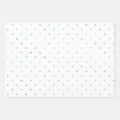 Girly Glam Aqua Mint Stripes Inpakpapier Vel (Voorkant 2)