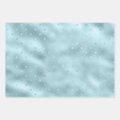Girly Glam Aqua Stripes en Stippen Inpakpapier Vel (Voorkant 2)