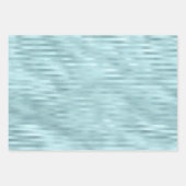 Girly Glam Aqua Stripes en Stippen Inpakpapier Vel (Voorkant)