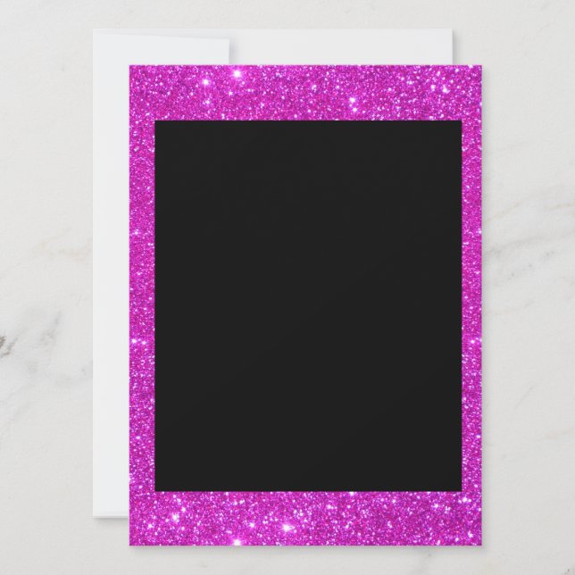 Girly Glam Black met Sparkly Pink Glitter Lijst (Voorkant)