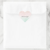 Girly Glam Blush Pink Mint Gold Sparkle Confetti Hart Sticker (Tas)