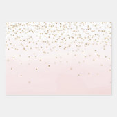 Girly Glam Blush Pink Mint Gold Sparkle Confetti Inpakpapier Vel (Voorkant 3)