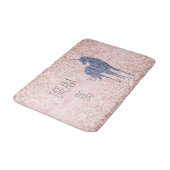 Girly Glam Blush Pink Paars Unicorn Glitter Badmat (Gekanteld)