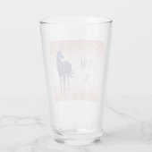 Girly Glam Blush Pink Paars Unicorn Glitter Glas (Achterkant)