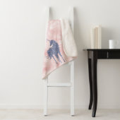 Girly Glam Blush Pink Paars Unicorn Glitter Sherpa Deken (In situ)