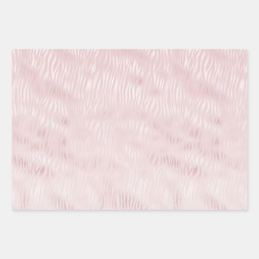 Girly Glam Blush Pink Zebra Print Inpakpapier Vel (Voorkant)