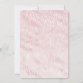 Girly Glam Blush Pink Zebra Print Kaart (Achterkant)