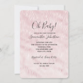 Girly Glam Blush Pink Zebra Print Kaart (Voorkant)