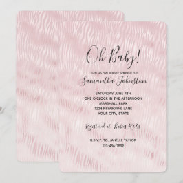 Girly Glam Blush Pink Zebra Print Kaart