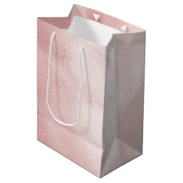 Girly Glam Blush Roze Bruiloftsfeest Medium Cadeauzakje