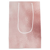 Girly Glam Blush Roze Bruiloftsfeest Medium Cadeauzakje (Achterkant)
