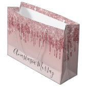 Girly Glam Blush Roze Rose Gold Glitter Drivers Na Groot Cadeauzakje (Voorkant Gekanteld)