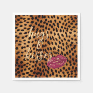 Girly Glam Cheetah Leopard Knuffels & Kisses Lippe Servet