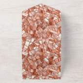 Girly Glam Chic Roos Goud All In One Uitnodiging (Buitenkant)