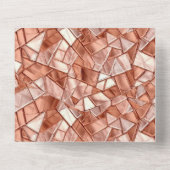 Girly Glam Chic Roos Goud All In One Uitnodiging (Achterkant)