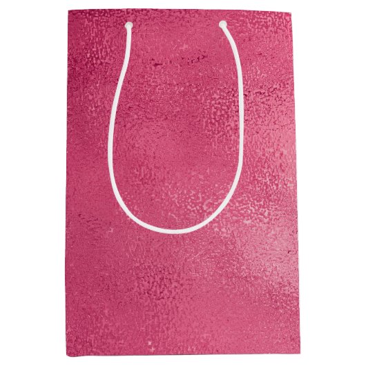 Girly Glam Chic Roze Bruidsmeisje Feest Medium Cadeauzakje (Voorkant)