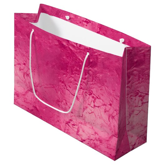 Girly Glam Chic Roze Verjaardag Groot Cadeauzakje (Voorkant Gekanteld)