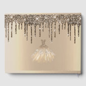 Girly Glam Glitter Drips Spark Sweet 16 Birthday Gastenboek (Achterkant)