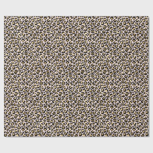 Girly Glam Gold Blush Leopard Print Cadeaupapier (Vlak)