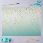 Girly Glam Gold Confetti Mint Ombre Baby shower Tissuepapier (Craft)