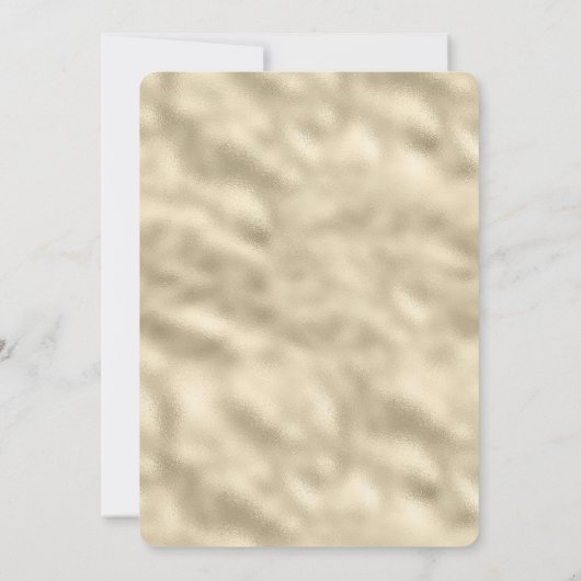 Girly Glam Gold Glitter Sparkle Confetti Kaart (Achterkant)