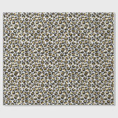 Girly Glam Gold Leopard Print Cadeaupapier (Vlak)