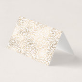 Girly Glam Gold Leopard Print Glitter Sparkle Kaart (Achterkant)