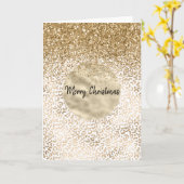 Girly Glam Gold Leopard Print Glitter Sparkle Kaart (Gele Bloem)