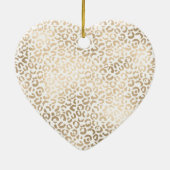 Girly Glam Gold Leopard Print Glitter Sparkle Keramisch Ornament (Achterkant)