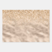 Girly Glam Gold Love Peace Glitter Luipaard Print Inpakpapier Vel (Voorkant 2)