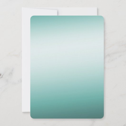 Girly Glam Gold Mini Confetti Mint Ombre Kaart (Achterkant)