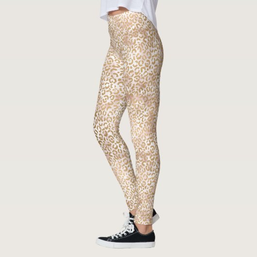 Girly Glam Gold Pink Leopard Print Leggings (Links)